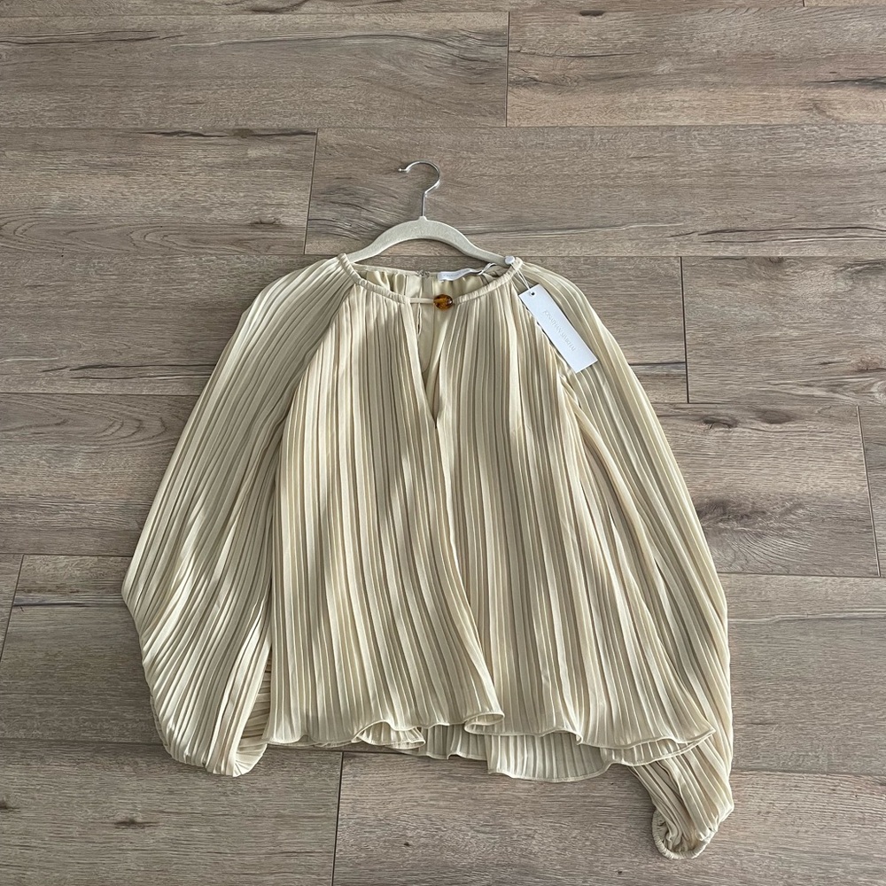 Jonathan Simkhai Cream Textured Fabric